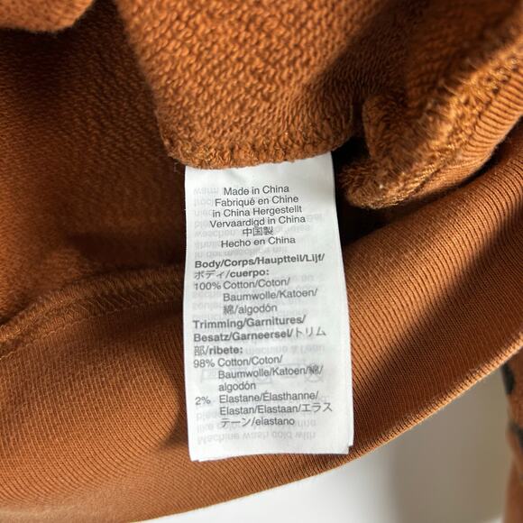 Madewell Pleat Sleeve Sweatshirt Top Leopard Dot Brown Black Cozy Womens Sz XXS - Picture 7 of 12